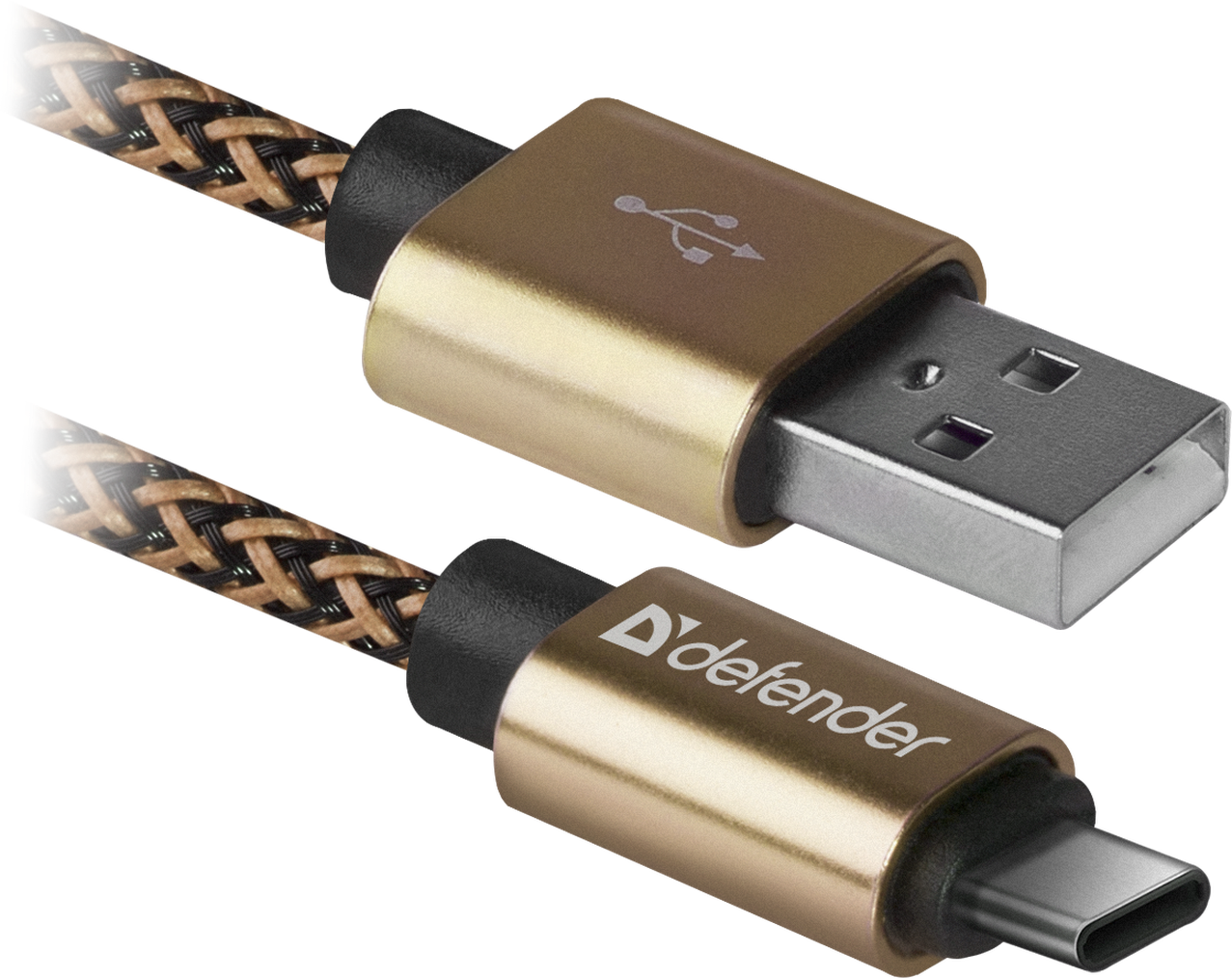 

Кабель USB2.0(Am)-Type-C, Defender, 1м, золотистый (87812)