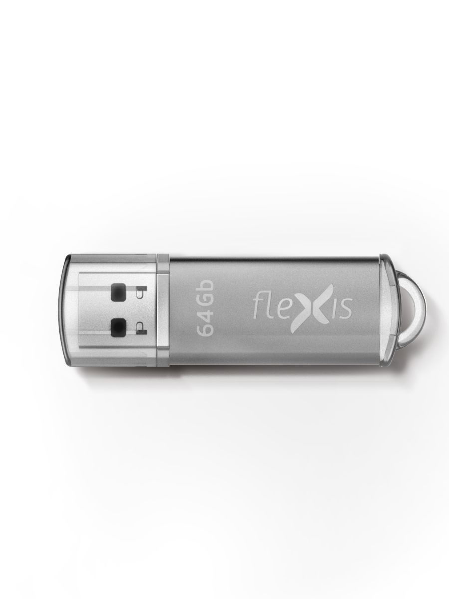 

Флешка 64Gb USB 2.0 Flexis RB-108, серебристый (FUB20064RB-108), RB-108