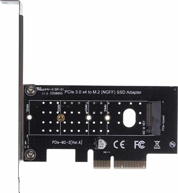 

Адаптер NGFF for SSD V2 + Heatsink Ret, 1xM.2 PCI-Ex4, черный (ASIA PCIE M2 NGFF M-KEY V2), NGFF for SSD V2 + Heatsink Ret