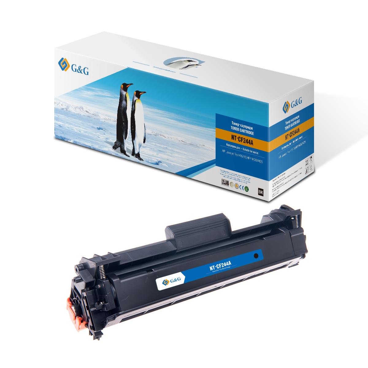 

Картридж лазерный G&G GG-CF244A/NT-CF244A (44A/CF244A), черный, 1000 страниц, совместимый для LJ Pro M15/M16, MFP M28a/M29