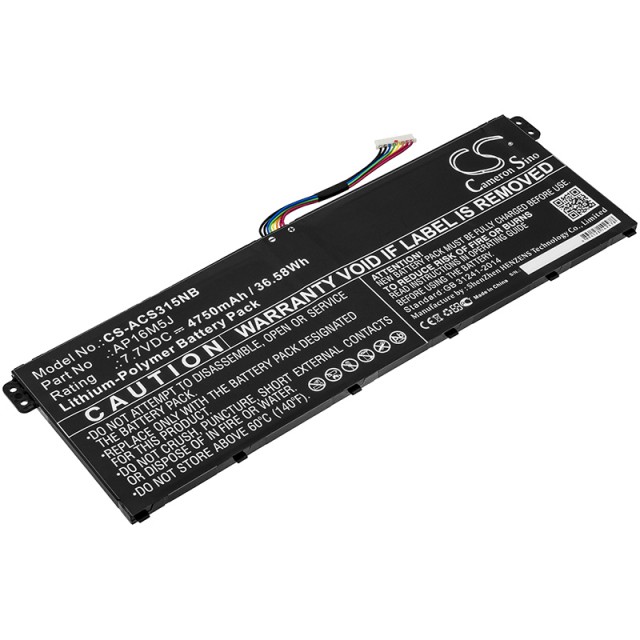 

Аккумуляторная батарея Pitatel AP16M5JKT для Acer Aspire 3 A315-21/ Aspire 3 A315-21-62YQ, 0, 7.7V, 4750mAh, черный (BT-1012), AP16M5JKT