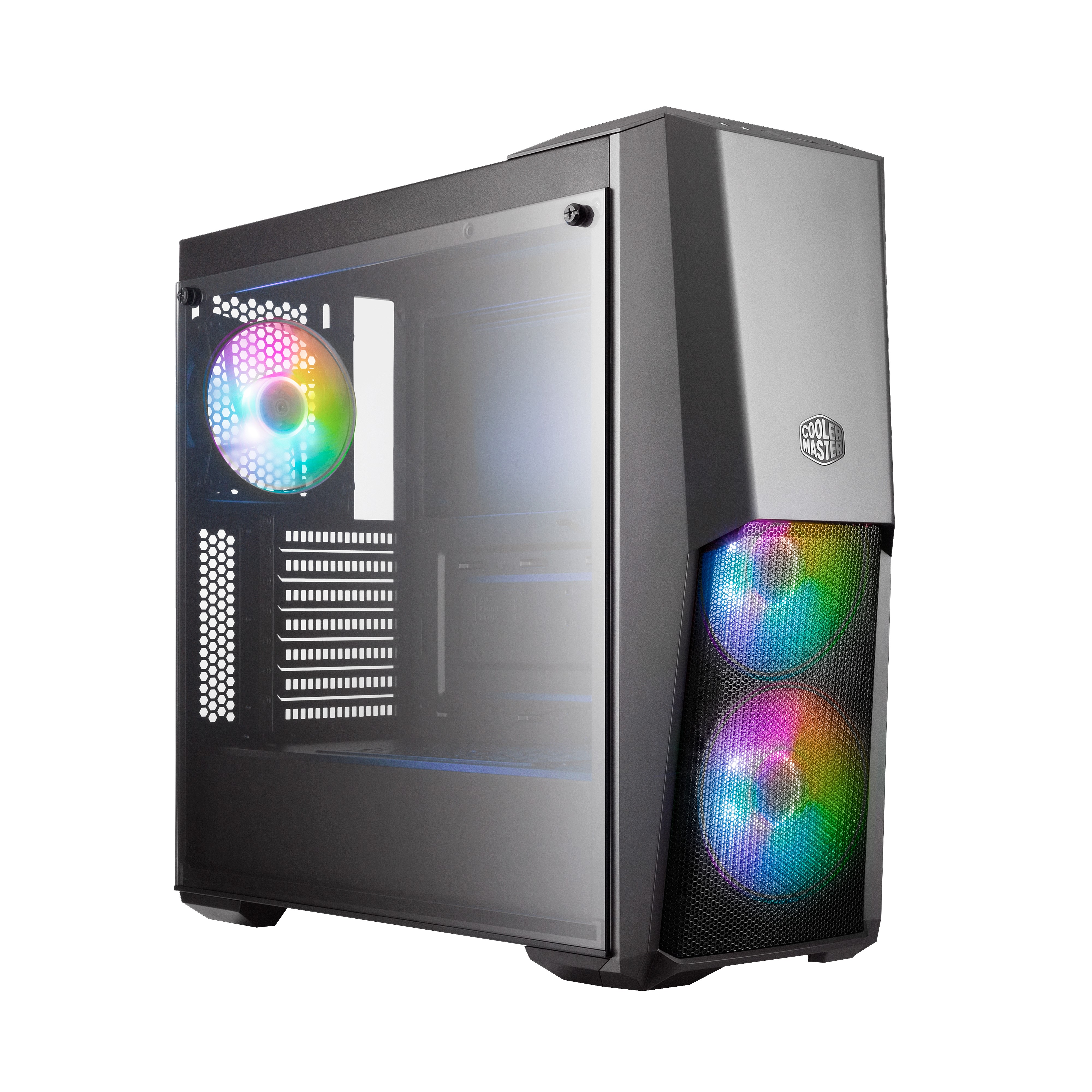 

Корпус COOLERMASTER MasterBox MB500 ARGB, ATX, Midi-Tower, 2xUSB 3.2, черный, Без БП (MCB-B500D-KGNN-S01), MasterBox MB500 ARGB