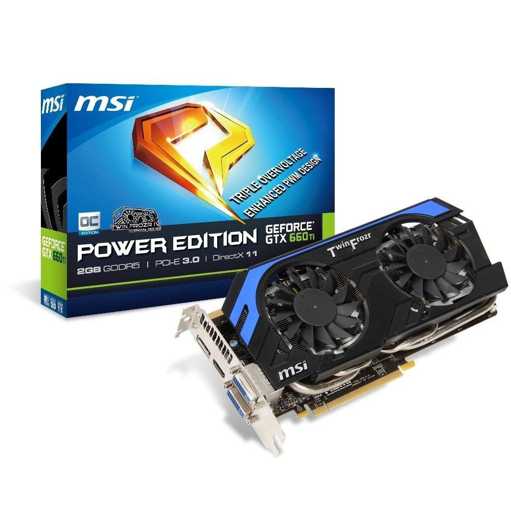 Видеокарта MSI 2Gb DDR5 (GeForce GTX 660 Ti 1019Mhz PCI-E 3.0 2048Mb 6008Mhz 192 bit 2xDVI HDMI HDCP)