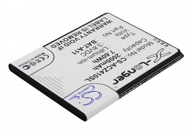

Аккумулятор CameronSino CS-ACZ410SL/- для Acer Liquid Z410 Duo, Li-Ion, 2000mAh, 3.8V (P104.00416), CS-ACZ410SL