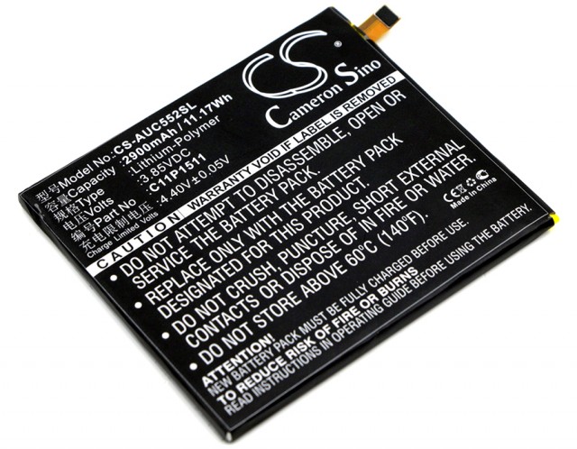 

Аккумулятор CameronSino CS-AUC552SL для Asus ZenFone 3 ZE552KL, Li-Pol, 2900mAh, 3.85V (P104.00360), CS-AUC552SL