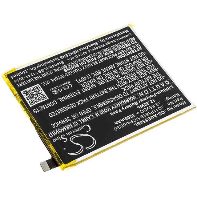 

Аккумулятор CameronSino CS-AUE554SL для Asus ZE554KL/ ZenFone 4, Li-Pol, 3200mAh, 3.85V (P104.01505), CS-AUE554SL