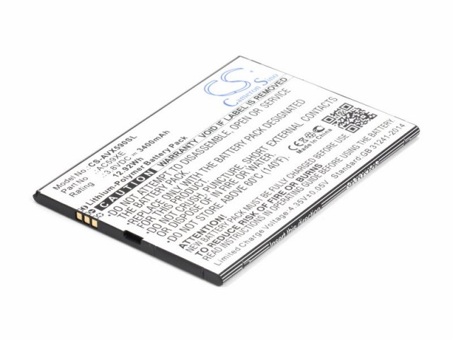 

Аккумулятор CameronSino CS-AVX590SL для Archos 59 Xenon (AC59XE), Li-Pol, 3400mAh, 3.8V (P104.00818), CS-AVX590SL