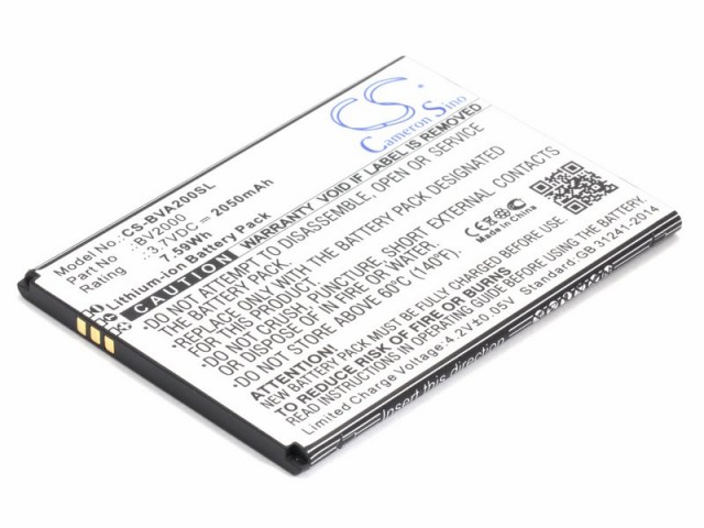 

Аккумулятор CameronSino CS-BVA200SL для Blackview BV2000, Li-Ion, 2050mAh, 3.82V (P104.0084), CS-BVA200SL