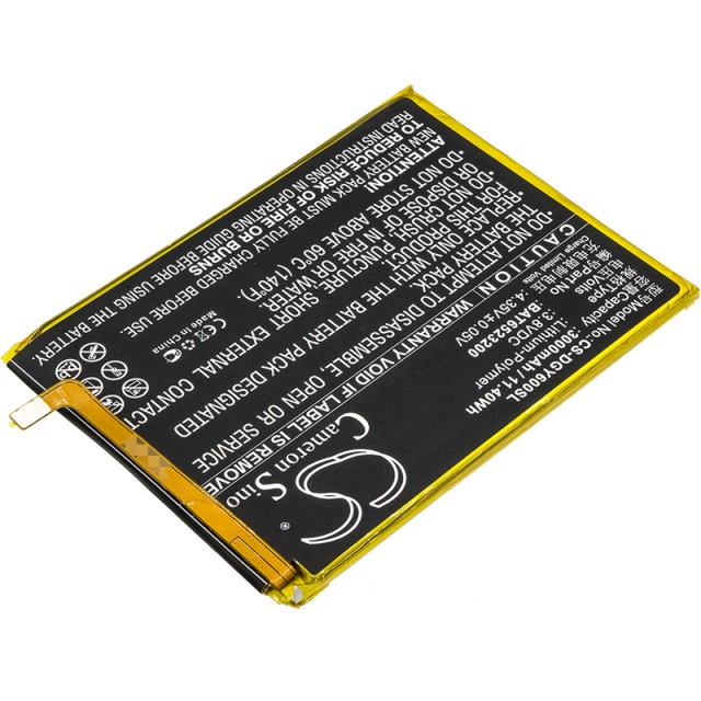

Аккумулятор CameronSino CS-DGY600SL для Doogee Y6, Li-Pol, 3000mAh, 3.8V (P104.00876), CS-DGY600SL