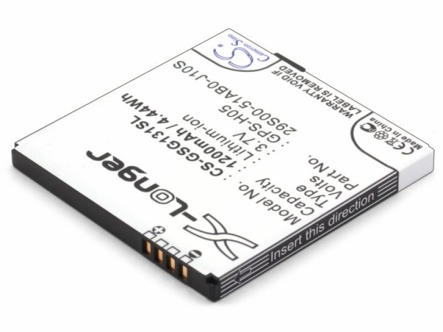 

Аккумулятор CameronSino CS-GSG131SL для Gigabyte GSmart G1310, G1315, G1342 (GPS-H05), Li-Ion, 1200mAh, 3.7V (P104.00948), CS-GSG131SL
