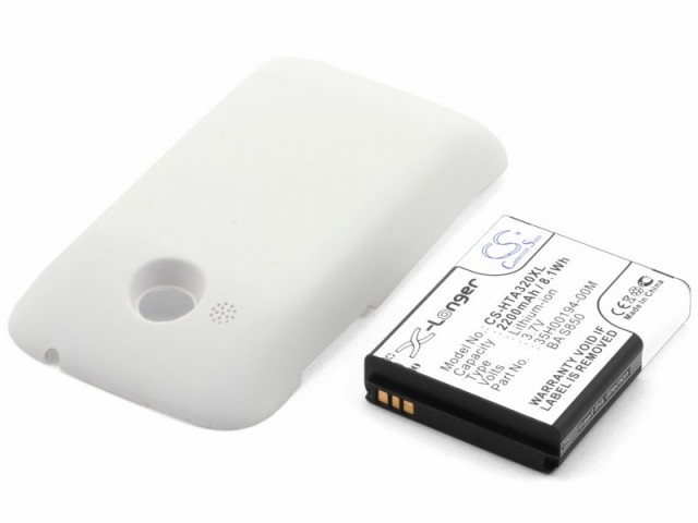 

Аккумулятор CameronSino CS-HTA320XL для HTC Desire C, Li-Ion, 2200mAh, 3.7V, белая крышка (P104.00975), CS-HTA320XL