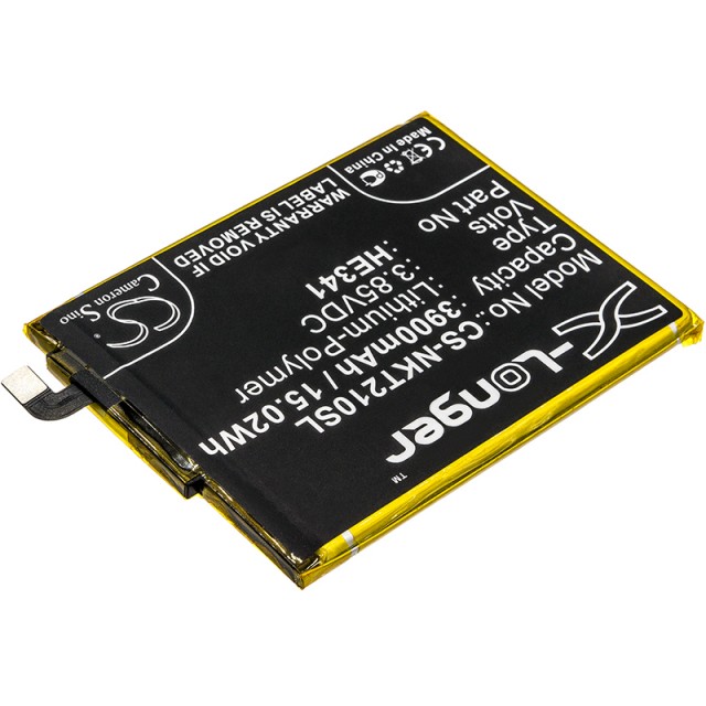 

Аккумулятор CameronSino CS-NKT210SL для Nokia 2.1, Li-Pol, 3900mAh, 3.85V (P104.01528), CS-NKT210SL