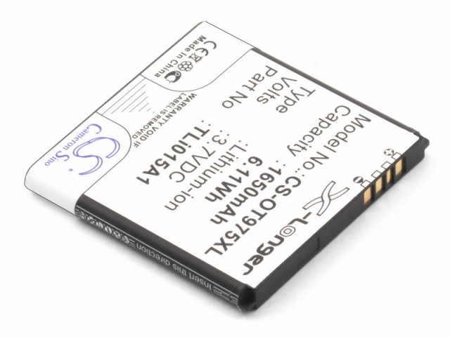 

Аккумулятор CameronSino CS-OT975XL для Alcatel VF975, Li-Ion, 1650mAh, 3.7V (P104.01274), CS-OT975XL