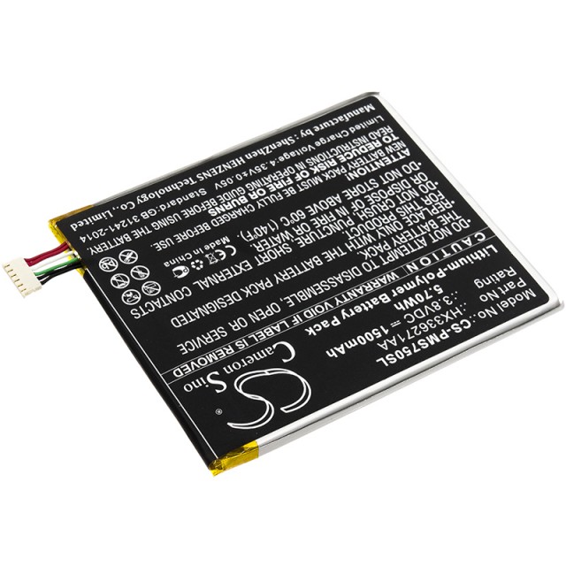 

Аккумулятор CameronSino CS-PMS750SL для Prestigio PSP7505 DUO, Li-Pol, 1500mAh, 3.8V (P104.01510), CS-PMS750SL