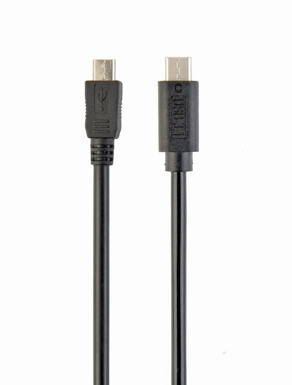 Кабель Micro USB-USB Type-C, 1.8м, черный Cablexpert (CCP-USB2-mBMCM-6)