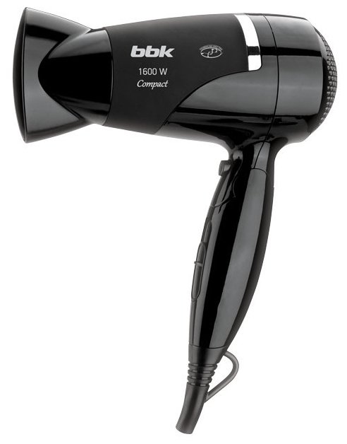 

Фен BBK BHD1602I 1600Вт, 2 режима, черный (BHD1602I), BHD1602I