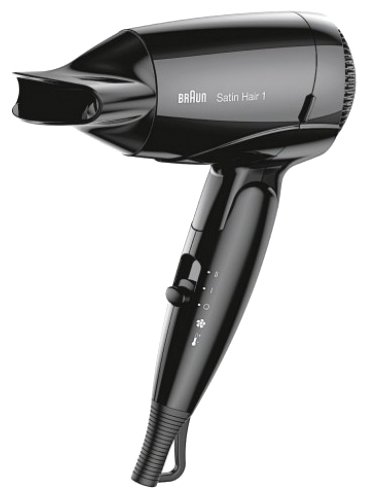 Фен Braun HD130 1200Вт, 2 режима, петля для подвешивания, черный (HD130)