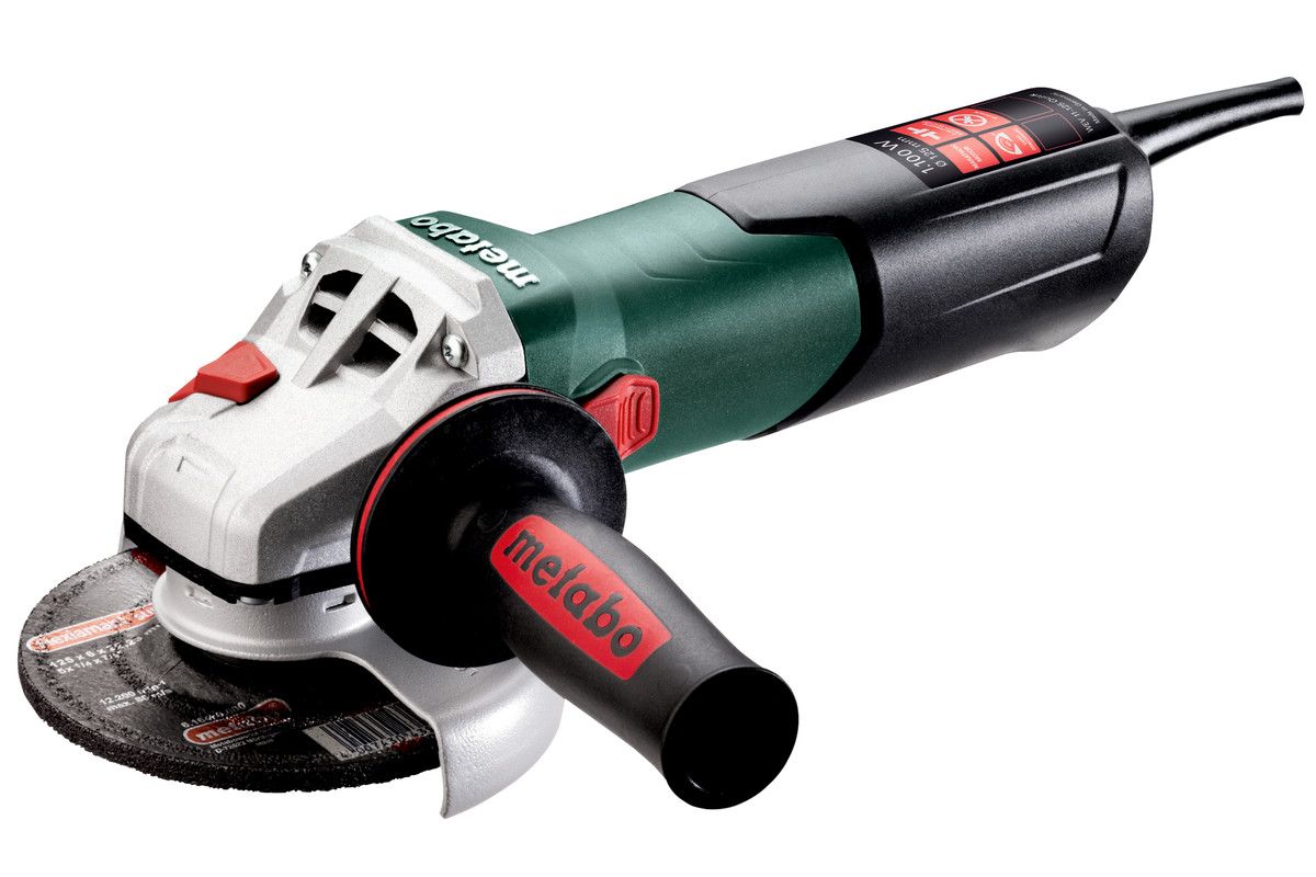 УШМ (болгарка) Metabo WEV 11-125 Quick, сетевая, 1100Вт, 125мм, 10500 об/мин, регулировка частоты вращения, 2.1кг (603625000)