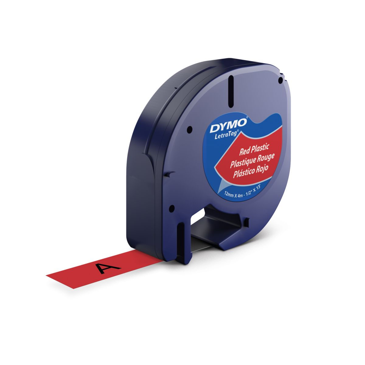 

Лента DYMO, 12ммx4м, черный на красном, оригинальная (S0721630), 0