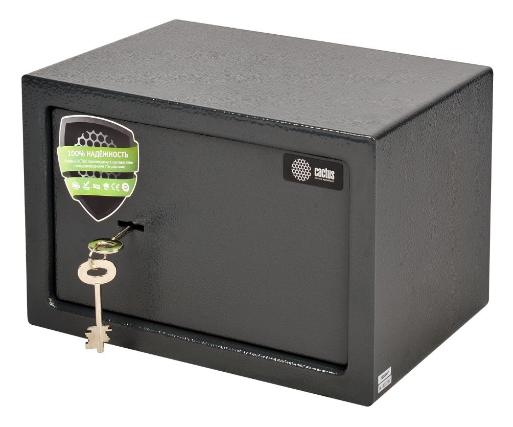 

Сейф мебельный 200мм x 310мм x 200мм, 6кг, замков: 1/ключевой, Cactus CS-SF-K20, Графит, CS-SF-K20