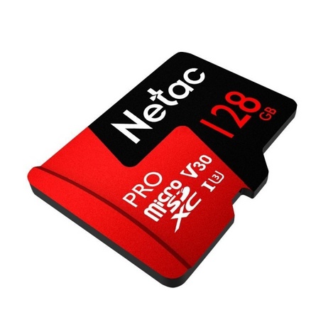 Карта памяти 128Gb microSDXC Netac P500 Extreme Pro Class 10 UHS-I U3 V30 (NT02P500PRO-128G-S)