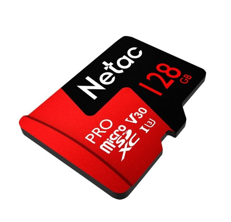 

Карта памяти 128Gb microSDXC Netac P500 Extreme Pro Class 10 UHS-I U3 V30 A1 + адаптер (NT02P500PRO-128G-R), NT02P500PRO-128G-R