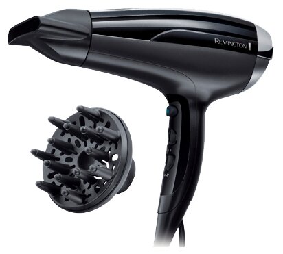 

Фен Remington D5215 2300Вт, 6 режимов, петля для подвешивания, съемный фильтр, черный (D5215), D5215