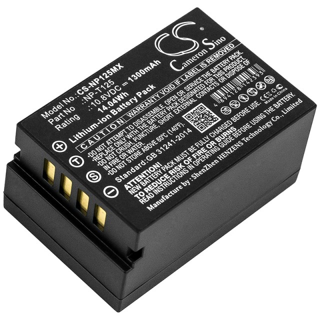 

Аккумулятор CameronSino CS-NP125MX, 1300mAh, 10.8V для Fujifilm GFX 50S (P105.00238), CS-NP125MX