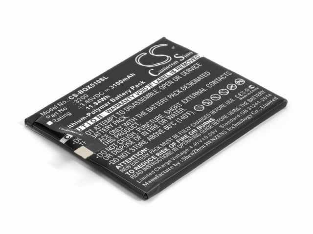

Аккумулятор CameronSino CS-BQX510SL для BQ Aquaris X5 Plus (3200), Li-Pol, 3100mAh, 3.85V (P104.00836), CS-BQX510SL