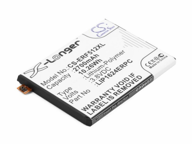 

Аккумулятор CameronSino CS-ERF512XL/LIP1621ERPC, LIP1624ERPC для Sony Xperia X, Li-Pol, 2700mAh, 3.8V (P104.00892), CS-ERF512XL