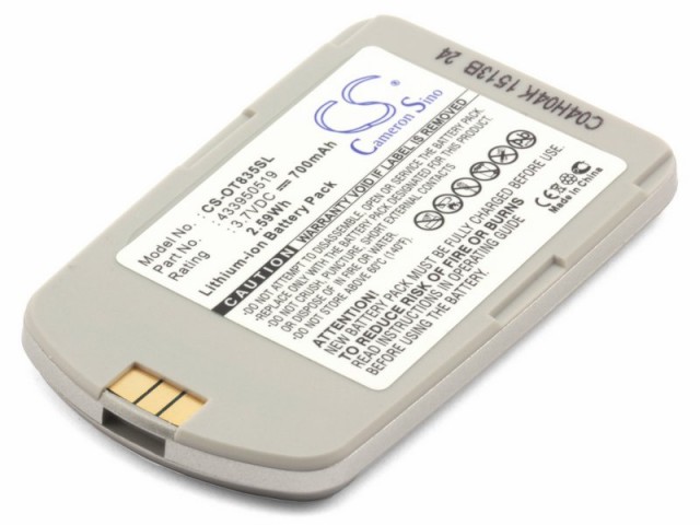 

Аккумулятор CameronSino CS-OT835SL для Alcatel One Touch 835, Li-Ion, 700mAh, 3.7V (P104.01271), CS-OT835SL