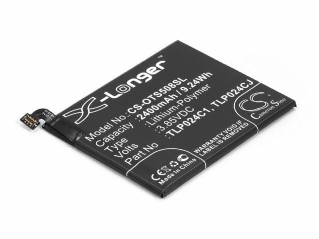 

Аккумулятор CameronSino CS-OTS508SL для Alcatel One Touch 5080X Shine Lite (TLP024C1), Li-Pol, 2400mAh, 3.85V (P104.01287), CS-OTS508SL