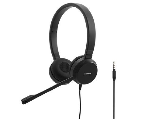 

Гарнитура Lenovo WIRED VOIP STEREO HEADSET, стерео, USB/mini jack 3.5 mm, 1.2м, черный (4XD0S92991), WIRED VOIP STEREO HEADSET