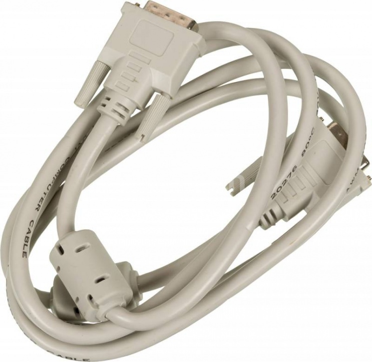 

Кабель DVI-D(M)-DVI-D(M) Dual Link, ферритовый фильтр, 1.8 м Ningbo (RD-DVI-1-BR)