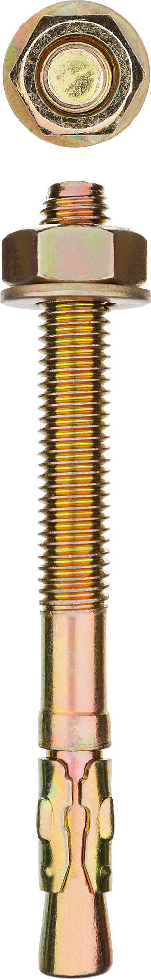 Анкер клиновой с гайкой, с шайбой 8 мм x 10.5 см (M8), 40 шт., ЗУБР
