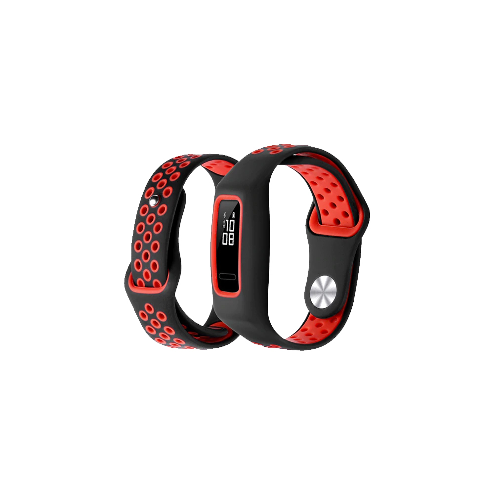 

Ремешок DF для Huawei Honor Band 4/5, силикон, черный/красный (DF hwSportband-01 (black/red))