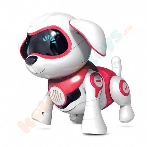 Интерактивная игрушка Mioshi Active Весёлый пёс, (17 см, на бат., кость, свет, говорит, поёт, подвиж., розовый), розовый (MAC0303-010)