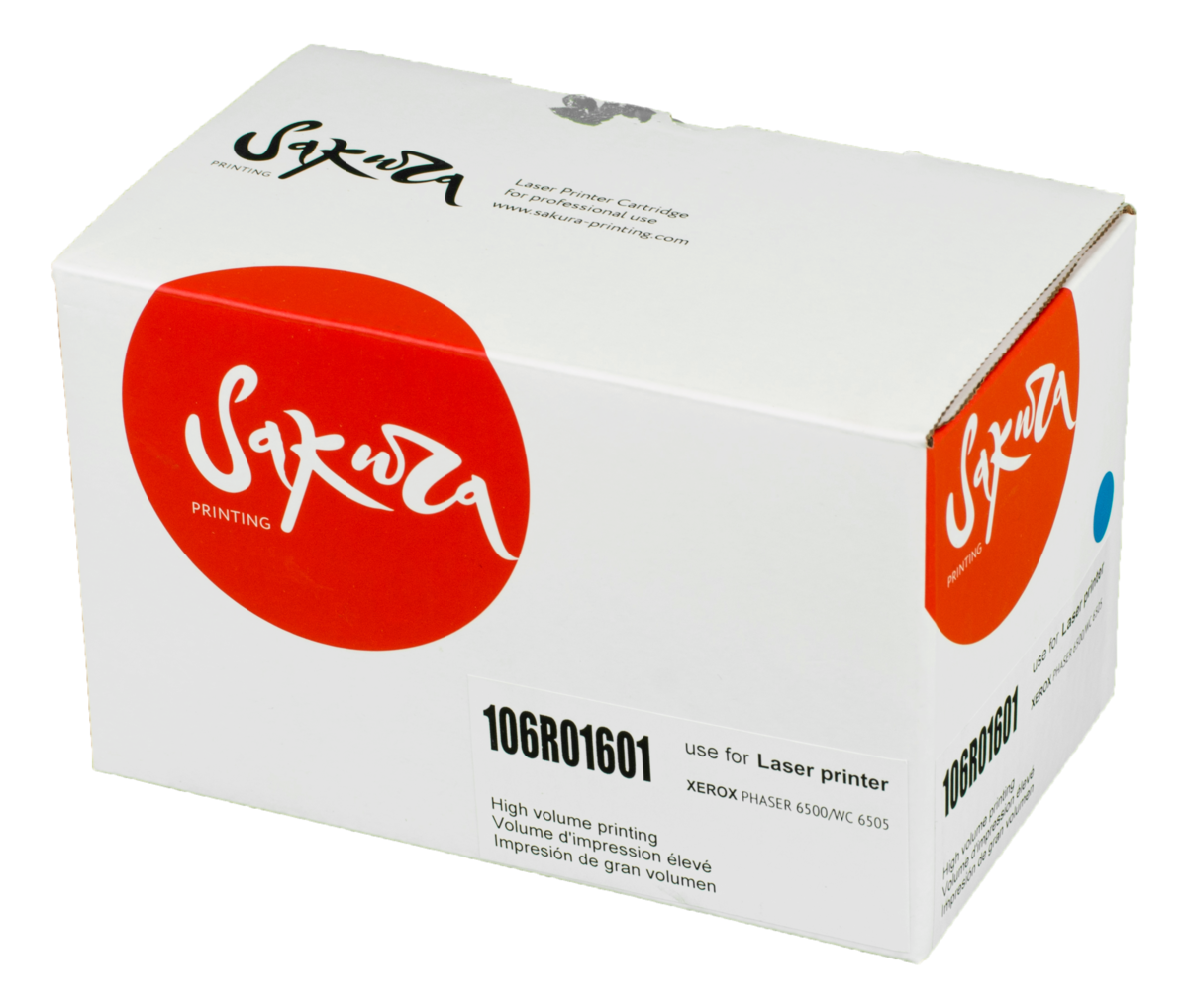 

Картридж лазерный Sakura SA106R01601 (106R01601), голубой, 2500 страниц, совместимый для Xerox Phaser 6500/WC 6505