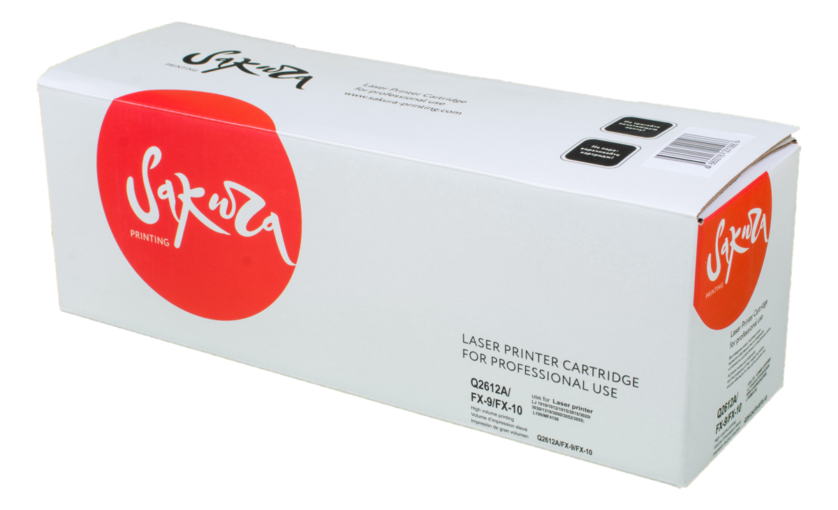 

Картридж лазерный Sakura SAQ2612A/FX9/FX10 (Q2612A/FX-9/FX-10), черный, 2000 страниц, совместимый для MF4010/4012/4120/4150/4270/4320d/4322d/4330d/4340/4350d/4370dn/4680 FAX-L100/110/120/16, LJ 1010/1012/1015/1018/1020/1022/3015/3020/3030/3050/3052/3055/M