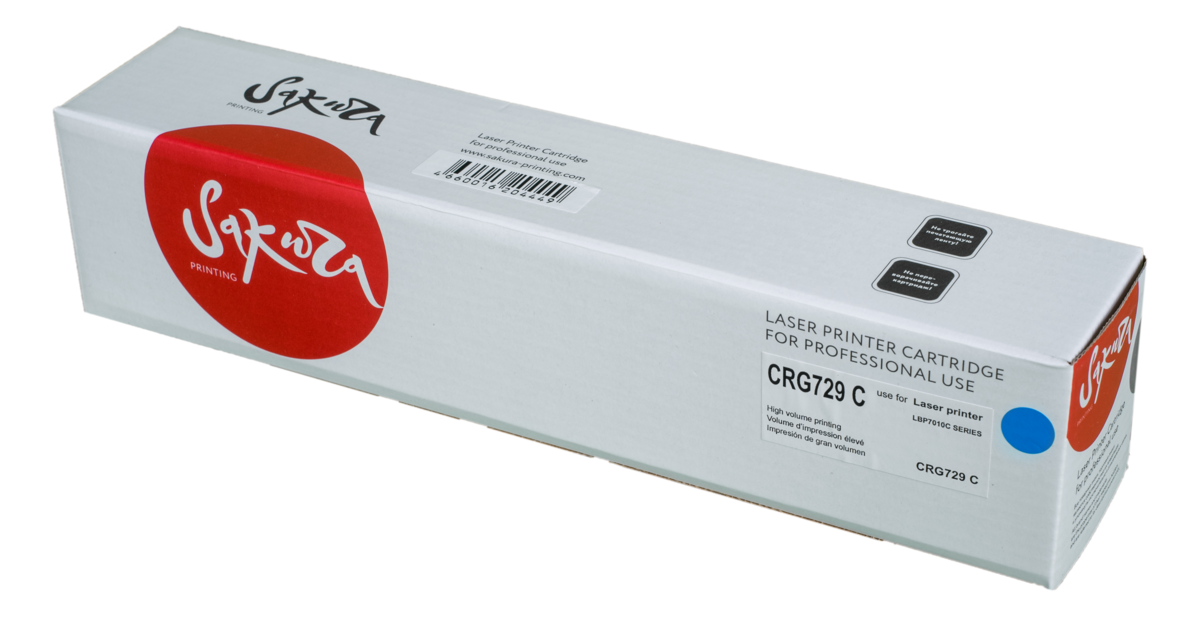 

Картридж лазерный Sakura SACRG729C (729 C/4369B002), голубой, 1000 страниц, совместимый для Canon LBP 7010C/7018C