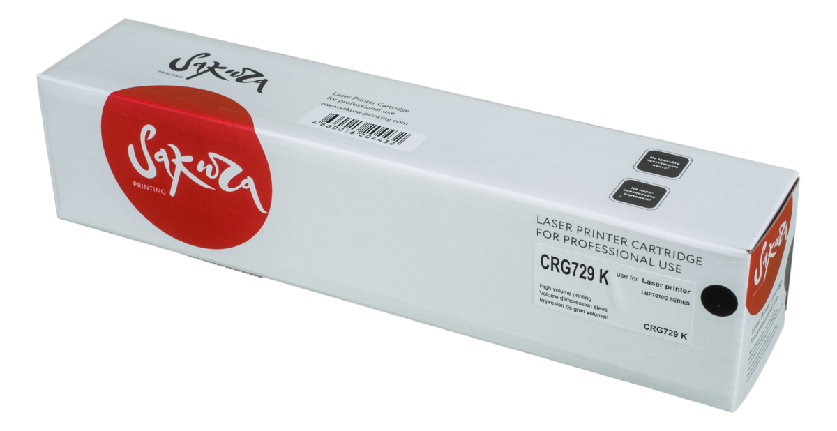 

Картридж лазерный Sakura SACRG729K (729 BK/4370B002), черный, 1200 страниц, совместимый для Canon LBP 7010C/7018C