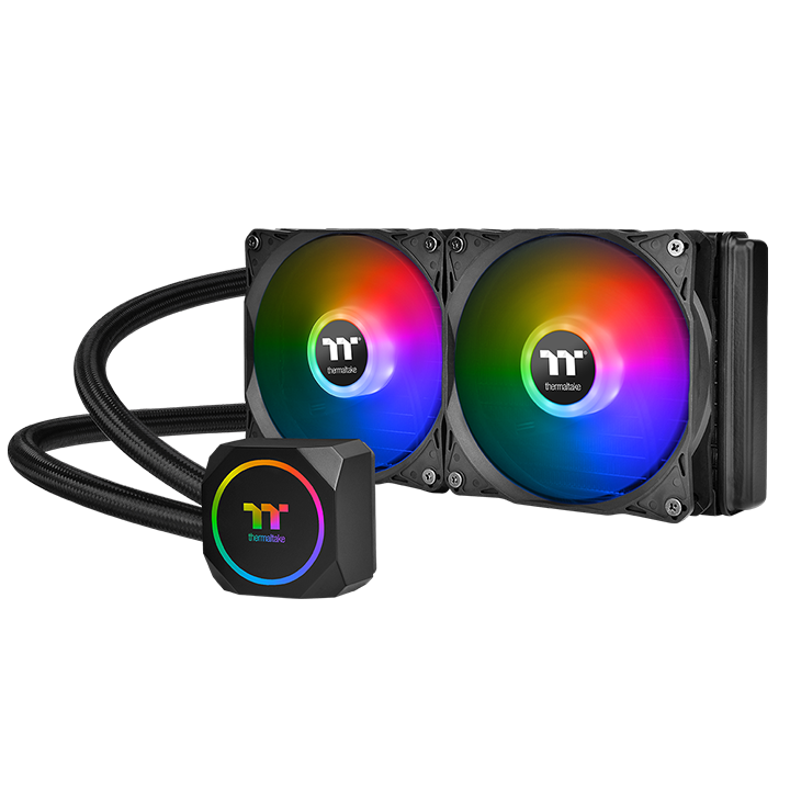 

Жидкостное охлаждение Thermaltake TH240 ARGB Sync для Socket 115x/1200/AM4/AM3/AM3+/FM1/AM2+/FM2/FM2+, 2x120мм, RGB LED (CL-W286-PL12SW-A), TH240 ARGB Sync