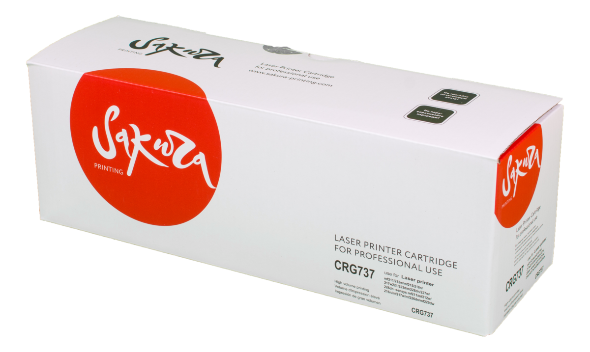 

Картридж лазерный Sakura SACRG737 (737/9435B004), черный, 2400 страниц, совместимый для Canon MF229dw, MF226dn, MF217w, MF216n, MF212w, MF211