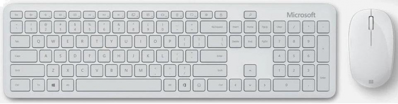 

Клавиатура + мышь Microsoft Desktop, беспроводной, Bluetooth, серый (QHG-00041), Desktop
