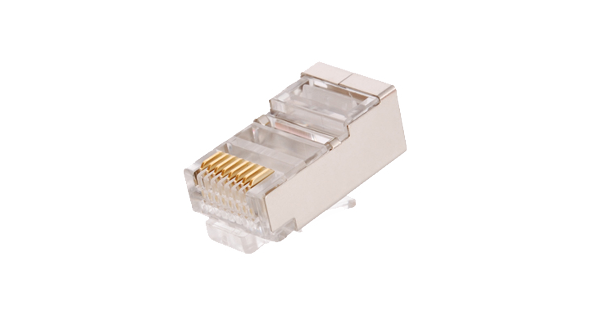 Коннектор RJ-45 8P8C категория 5e, экранированный, 1000шт., NETLAN (EC-UP8P8C-SD-003-TR-1000)