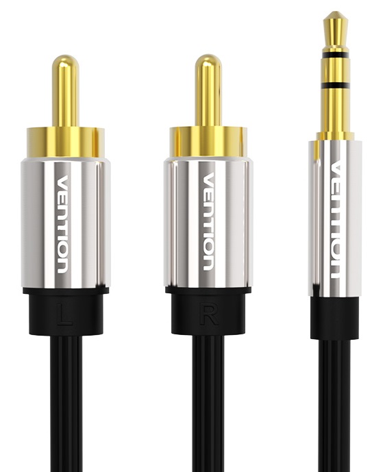 Кабель Jack 3.5mm(M) 2xRCA(M), 1.5 м, Vention