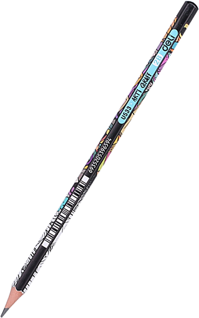 

Карандаш чернографитный 2B, шестигранная форма, ассорти, Deli Arti Graff (EU53300-1)