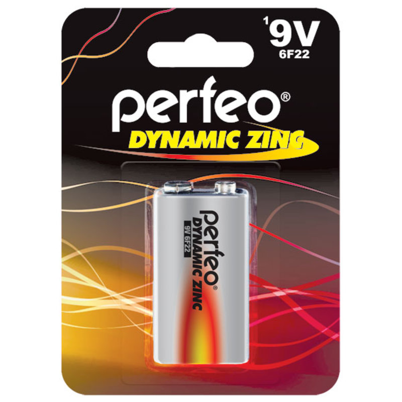 

Батарея Perfeo Dynamic Zinc, 6F22, Крона 9V, 1шт. (PF 6F22/1BL )