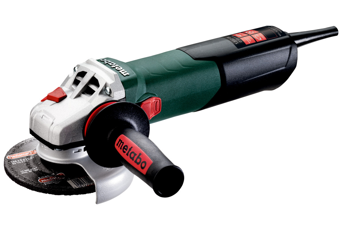 УШМ (болгарка) Metabo WEV 15-125 Quick HT, сетевая, 1550Вт, 125мм, 9600 об/мин, регулировка частоты вращения, 2.5кг (600562000)