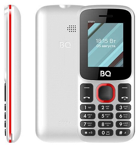 

Мобильный телефон BQ 1848 Step+, 1.77" 160x128 TN, 32Mb RAM, 32Mb, BT, 2-Sim, 600 мА·ч, белый/красный, 1848 Step+